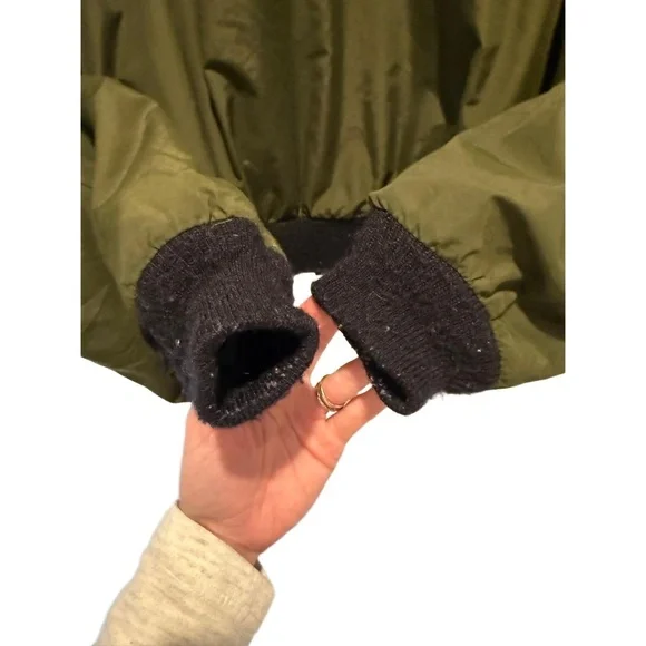 L.L.Bean Vintage 1992 Warm-Up Bomber Jacket Coat Mens Large Olive Green Purple